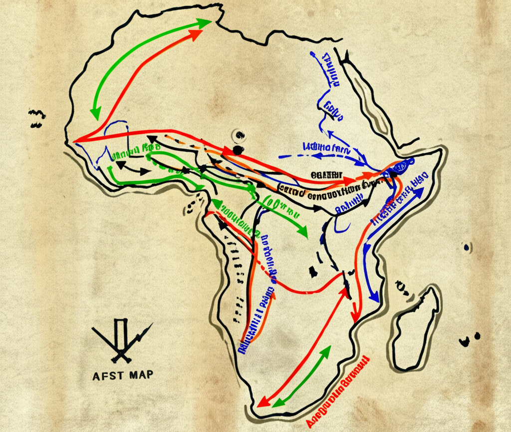 Carte des migrations anciennes